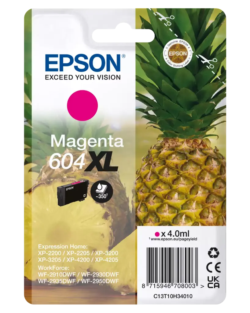 [8715946708003] Epson Singlepack T604XL Magenta Ink Cartridge